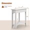 2-tier Wedge Narrow End Table With Storage Shelf And Solid Wood Legs